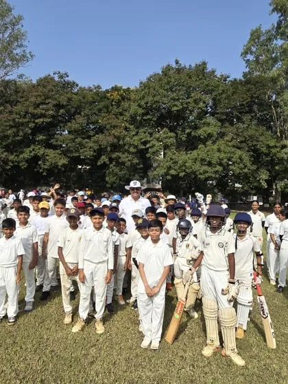 Another group of U-12 players ready for their trials, full of energy and excitement.