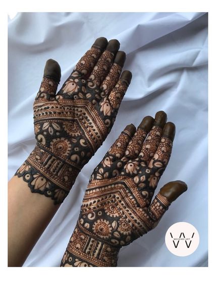 Another angle of the dense floral and traditional design.