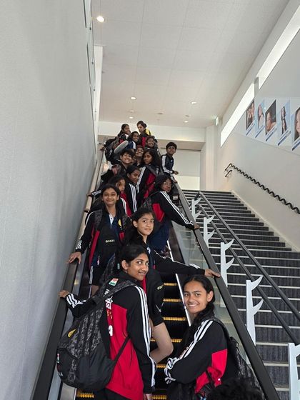 Our team of young students exploring the facilities at the Okinawa tournament. The experience goes beyond competition; it's about learning and soaking in the atmosphere.