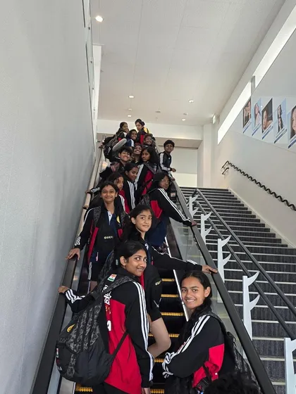 Our team of young students exploring the facilities at the Okinawa tournament. The experience goes beyond competition; it's about learning and soaking in the atmosphere.