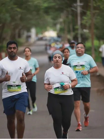 A mid-race shot from the Mysuru Run, showing the focus and determination of our runners.