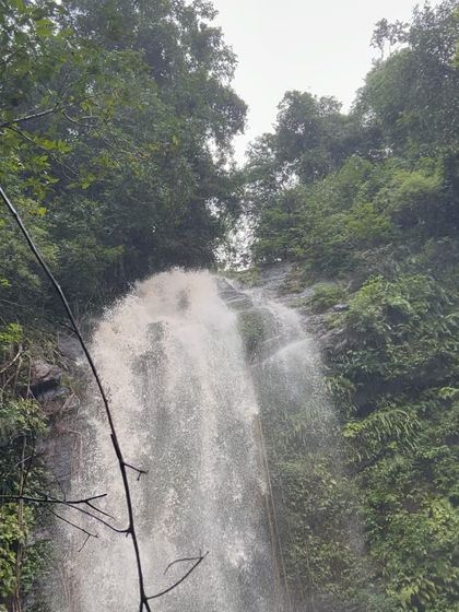 A beautiful, secluded waterfall discovered during one of our monsoon treks. We love taking our groups to these hidden gems.