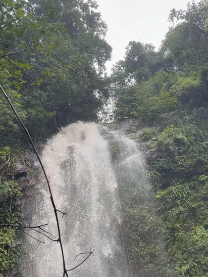 A beautiful, secluded waterfall discovered during one of our monsoon treks. We love taking our groups to these hidden gems.