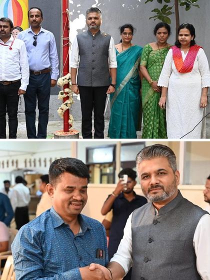 Standing with the dedicated staff of Samarthanam Trust. Their tireless work in empowering specially-abled children is a great service to our society.