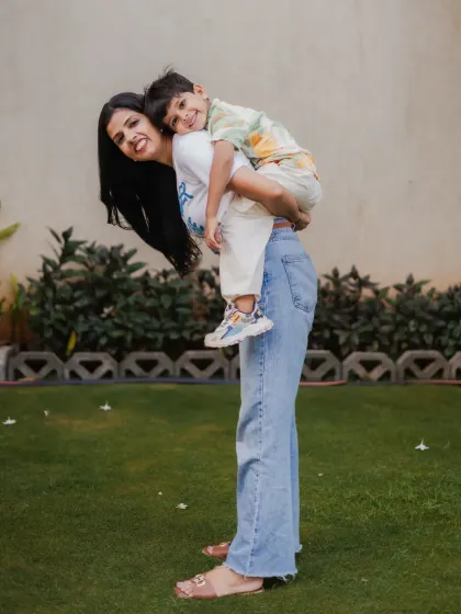 A happy piggyback ride. These are the simple, joyful memories that you'll look back on and cherish for years to come, and my goal is to capture them authentically.