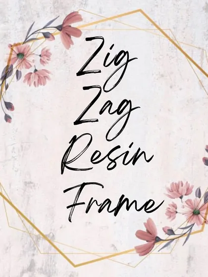 The Zig Zag Resin Frame offers a unique, artistic border for your preserved flowers and photos.