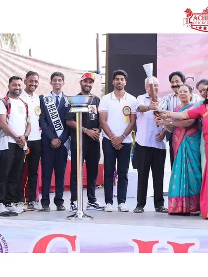 The dignitaries and our team celebrating the spirit of sports at the annual prize distribution.