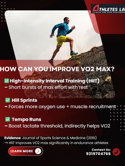 How can you improve your VO2 Max? We use evidence-based methods like High-Intensity Interval Training (HIIT), hill sprints, and tempo runs. As shown in the Journal of Sports Science & Medicine, these protocols are proven to significantly boost VO2 max in endurance athletes.