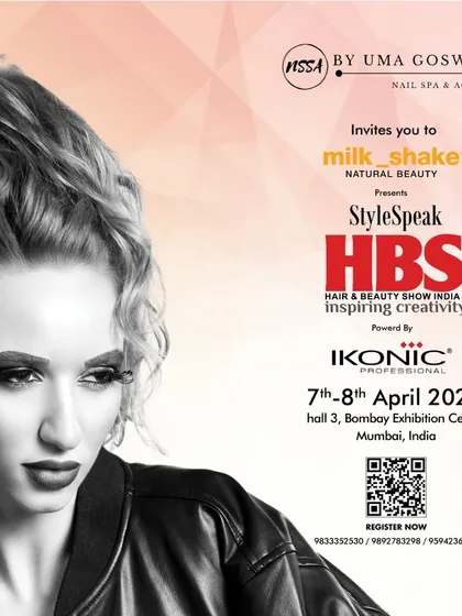 The official poster for the 7th HBS Hair & Beauty Show, a major event in the Indian beauty industry calendar that we were thrilled to be a part of.