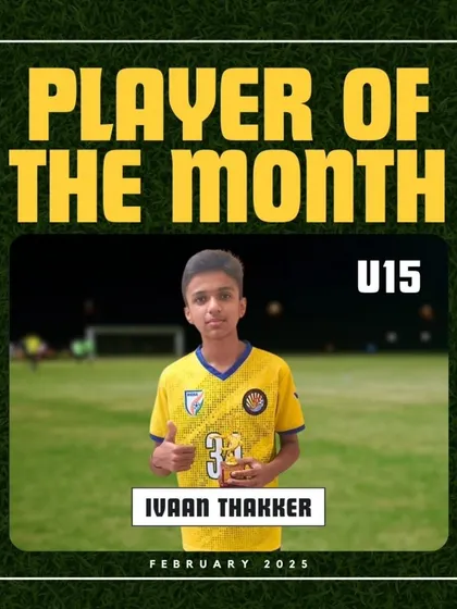 Ivaan Thakker, our U15 Player of the Month for February 2025.