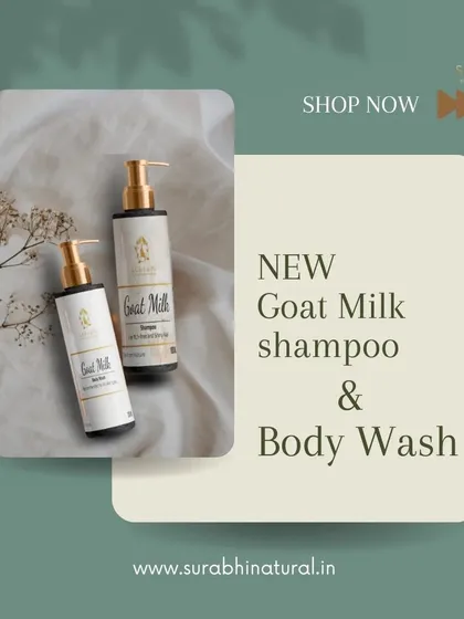We are excited to introduce our new Goat Milk Shampoo and Body Wash. This gentle formula softens skin and boosts hair shine, all thanks to the nourishing power of goat milk.