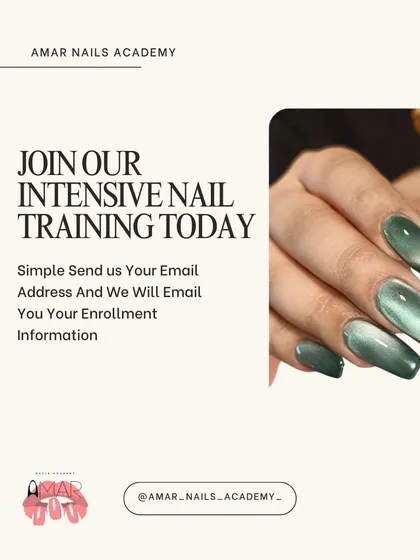 Ready to enroll? Joining my intensive nail training is simple. Just send us your email, and we will send you all the information you need to start your journey as a professional nail artist.