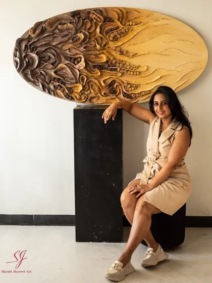 A portrait with 'The Enchanted Abyss'. The intricate details and organic flow make it a powerful statement piece.