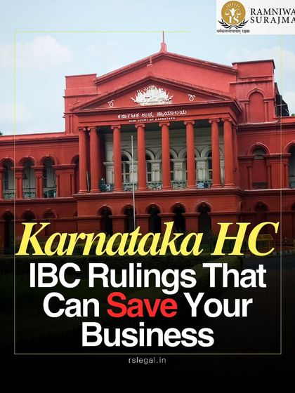 This visual introduces our series on Karnataka High Court IBC rulings that can save your business. These legal precedents are powerful tools we use to protect honest promoters and create second chances.