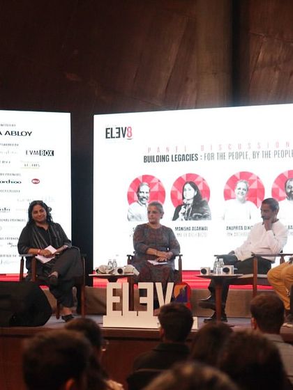 Our team member Anuprita Dixit participating in a panel discussion on the future of design and innovation at the Elev8 conclave in Ahmedabad.