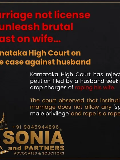The Karnataka High Court has made it clear that marriage is not a license for a husband to commit sexual violence against his wife. The court rejected a husband's plea to drop rape charges, affirming that rape is rape, irrespective of the relationship. I stand by this principle and advocate for the bodily autonomy and safety of women within marriage.