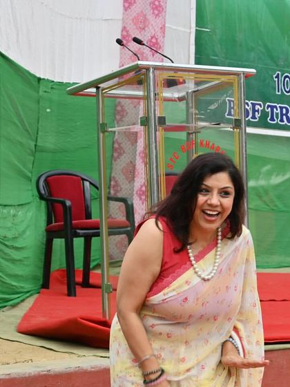 Laughter is a big part of our celebrations. Here, participants share a moment of spontaneous joy during a Laughter Yoga session at our International Day of Yoga event in Hoshiarpur.