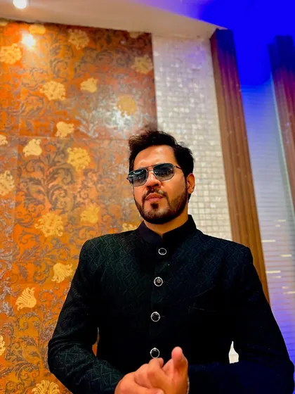 A cool, suave look in a black bandhgala. This is my 'Shaadi.com' ready profile picture.