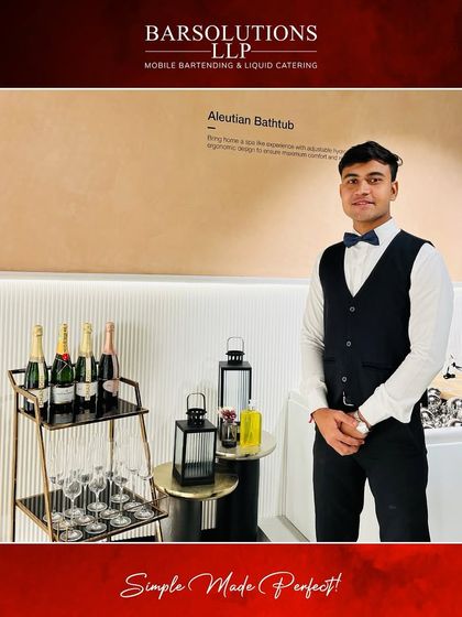 A dedicated champagne and sparkling wine station we set up for the Kohler event, adding another layer of luxury.