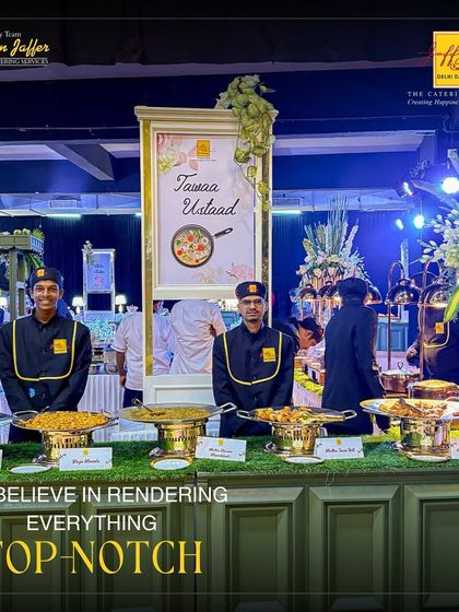 Our "Tawa Ustaad" live station is where our masters of the tawa (griddle) create magic. We believe in rendering everything top-notch, from the taste of the food to the professionalism of our staff.