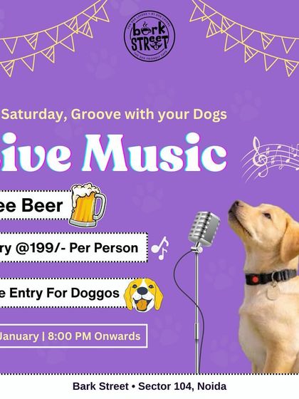 Groove with your dogs this Saturday! Another one of our live music events with free beer and free entry for pups.