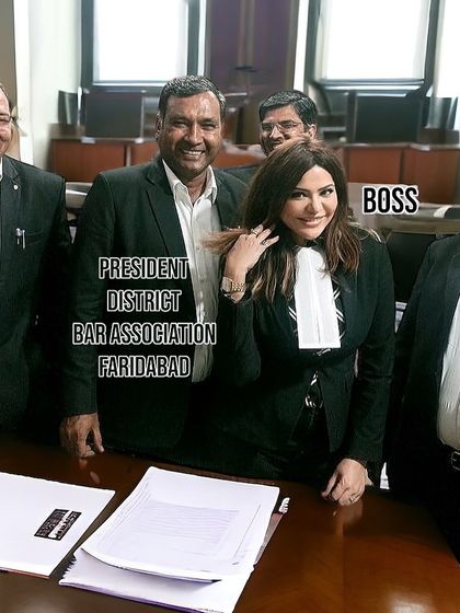 Posing with the President of the District Bar Association of Faridabad. Engaging with leadership at all levels of the judiciary is part of my work.