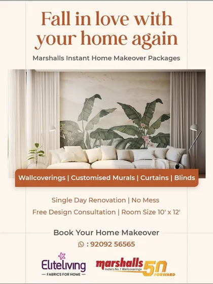 Fall in love with your home again with our complete makeover packages. We offer wallcoverings, custom murals, curtains, and blinds, all installed in a single day with a free design consultation.