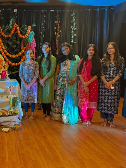My wonderful students posing together during our studio festivities. The smiles say it all.