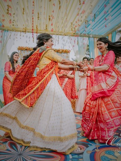 The traditional Fugdi dance at a Myra ceremony. I encourage incorporating these beautiful and energetic cultural rituals that bring families together.