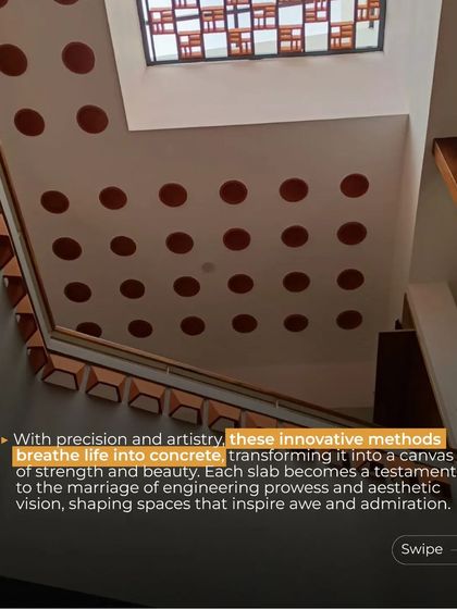 Another example of a filler slab ceiling, where the terracotta pots create a unique polka-dot pattern. This is how we turn a structural solution into a distinctive design feature, blending engineering with artistry.