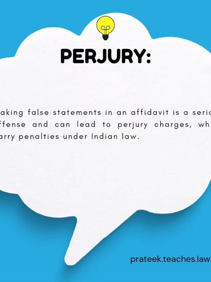 Making false statements in an affidavit is a serious offense known as perjury, which carries legal penalties under Indian law.
