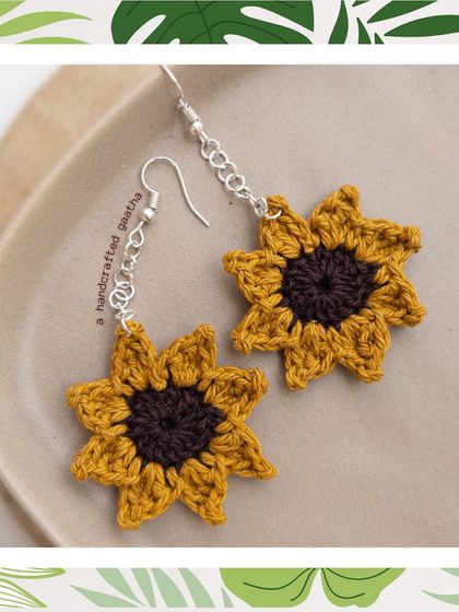 The sunflower earrings, a bright and cheerful part of my summer launch. They are handmade with so much love.