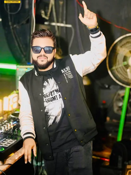 Life is a celebration. A great shot of me at the console, pointing to a crowd that's ready to party.