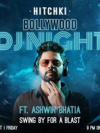 Announcing a Bollywood DJ night at the brand new Hitchki in Sarjapur. It's exciting to be one of the first to play at a new Bollywood-themed restopub.