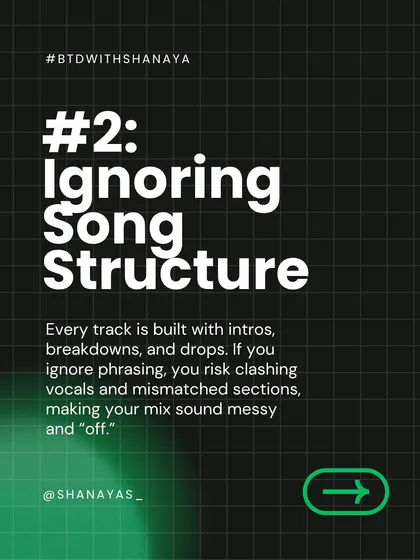 Understanding song structure is key to a smooth mix. If you ignore phrasing, intros, and breakdowns, you risk clashing vocals and mismatched sections, which makes your set sound messy and off beat.