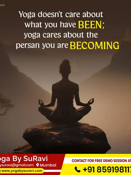 "Yoga doesn't care about what you have been; yoga cares about the person you are becoming." This is the transformative philosophy we embrace.