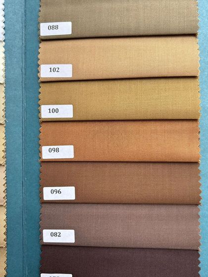 More options in our earthy brown and tan collection. These colors are particularly stylish for autumn and winter tailoring.