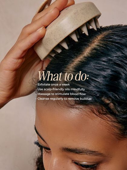 Our students learn to advise clients on proper scalp care routines, including weekly exfoliation, mindful massage to stimulate blood flow, and regular cleansing.