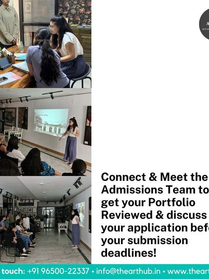 A collage showcasing the various ways my students connect with admissions teams, both in group presentations and one-on-one reviews. This direct access is a cornerstone of my guidance process.