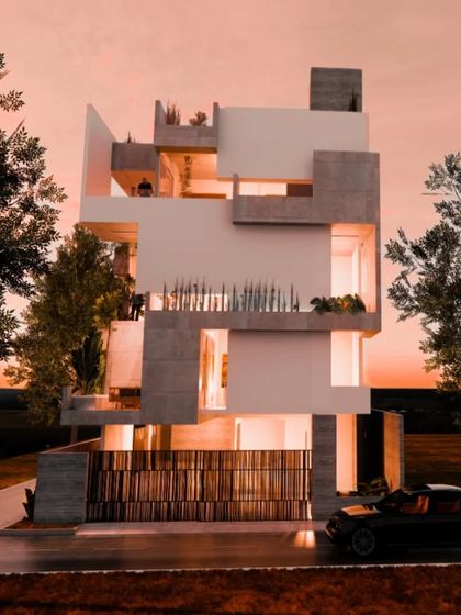 Sandesh Architects - Residential Architecture & Design Facades with Modern Geometry photo 5