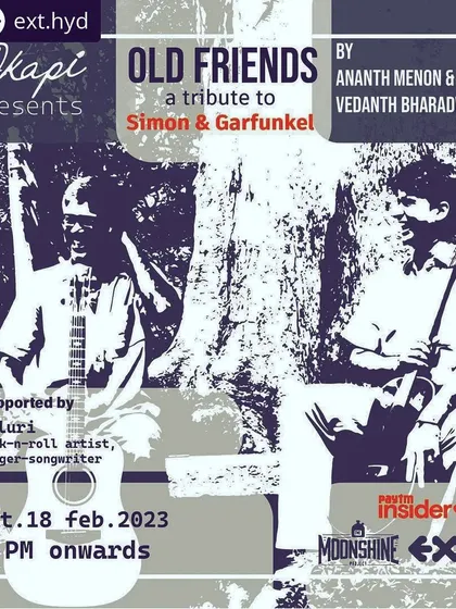 A poster announcing our Simon & Garfunkel tribute in Hyderabad, an afternoon gig for a different kind of vibe.
