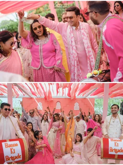 The "Banno Ki Brigade" and Bhangra dancers bring incredible energy to the Haldi ceremony, ensuring it's a lively and unforgettable affair.