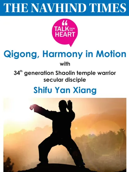 I was honored to be featured in the Navhind Times to speak about Qigong. This practice, like Taiji, focuses on cultivating and balancing the body's life energy, or Qi, for health and harmony.