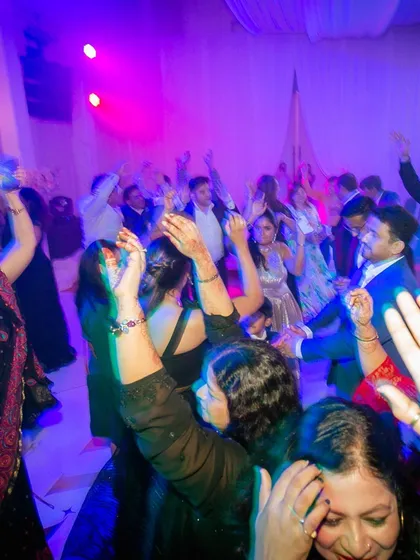 A snapshot from the dance floor during a destination wedding in Phuket. My goal is simple: see hands in the air, people smiling, and everyone lost in the music.