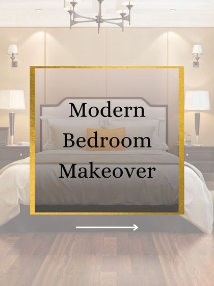 A modern bedroom makeover that transforms a simple room into a stylish and comfortable personal space.