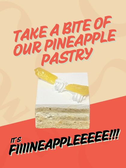 Take a bite of our Pineapple Pastry and escape to a tropical paradise. This moist cake is filled with juicy pineapple chunks and a light, creamy frosting.