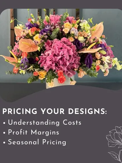 Pricing your designs correctly is fundamental to a profitable business. My curriculum breaks down how to understand costs, calculate profit margins, and adjust for seasonal pricing.