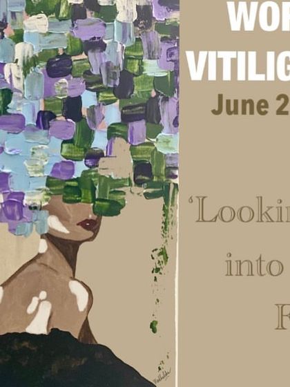 An artwork I shared for World Vitiligo Day. The theme "Looking into the Future" is fitting, as recent years have brought approved, effective treatments and promising research, offering real hope.
