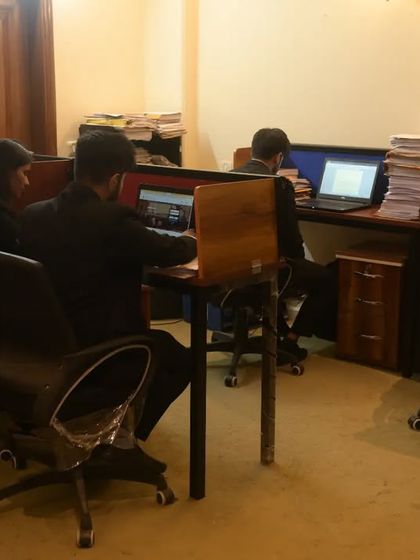 My team diligently working on cases. Late nights and thorough research are part of our commitment to our clients.