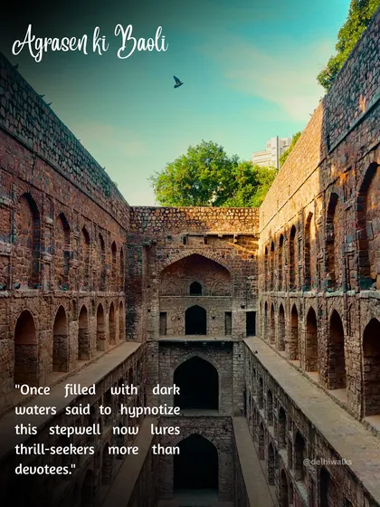 Agrasen ki Baoli was once filled with dark waters said to hypnotize people. Today, this ancient stepwell lures thrill-seekers more than devotees, drawn by its spooky tales.